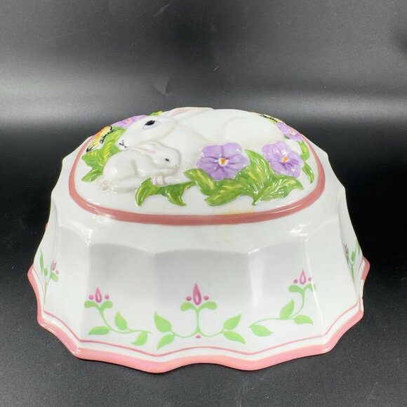 Vintage 1986 Franklin Mint Le Cordon Bleu Decorative Ceramic Mold Bunny Rabbit - Picture 14 of 14